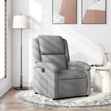 Poltrona reclinabile in Tessuto Grigio Chiaro