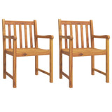 Set da Pranzo per Giardino 3 pz in Legno Massello di Acacia