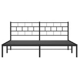 Giroletto con Testiera in Metallo Nero 183x213 cm