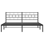Giroletto con Testiera in Metallo Nero 200x200 cm
