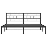 Giroletto con Testiera in Metallo Nero 200x200 cm