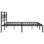 Giroletto con Testiera in Metallo Nero 200x200 cm
