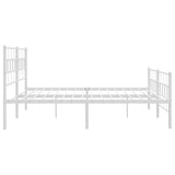 Giroletto con Testiera e Pediera Metallo Bianco 183x213 cm