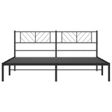 Giroletto con Testiera in Metallo Nero 200x200 cm