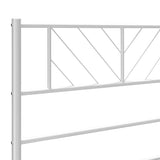 Giroletto con Testiera Metallo Bianco 100x200 cm