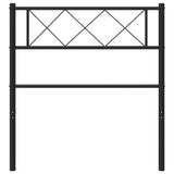 Testiera di Ricambio in Metallo Nero 90 cm