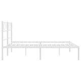 Giroletto con Testiera Metallo Bianco 140x200 cm