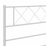 Giroletto con Testiera Metallo Bianco 140x200 cm