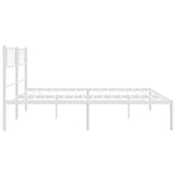 Giroletto con Testiera Metallo Bianco 180x200 cm
