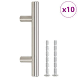 Maniglie per Mobili 10pz Argento 64mm in Acciaio Inox