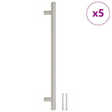 Maniglie per Mobili 5pz Argento 224mm in Acciaio Inox