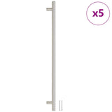 Maniglie per Mobili 5pz Argento 480mm in Acciaio Inox