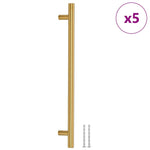Maniglie per Mobili 5pz Oro 224mm in Acciaio Inox