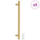 Maniglie per Mobili 5pz Oro 224mm in Acciaio Inox