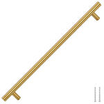 Maniglie per Mobili 5pz Oro 320mm in Acciaio Inox