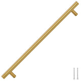 Maniglie per Mobili 5pz Oro 320mm in Acciaio Inox
