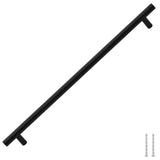 Maniglie per Mobili 5pz Nere 480mm in Acciaio Inox