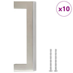 Maniglie per Mobili 10pz Argento 96mm in Acciaio Inox