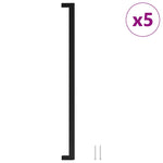 Maniglie per Mobili 5pz Nere 480mm in Acciaio Inox