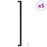 Maniglie per Mobili 5pz Nere 480mm in Acciaio Inox