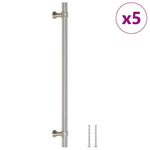 Maniglie per Mobili 5pz Argento 224mm in Acciaio Inox