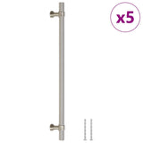 Maniglie per Mobili 5pz Argento 224mm in Acciaio Inox