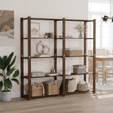 Scaffale a 5 Livelli Marrone 170x38x170 cm in Legno di Pino