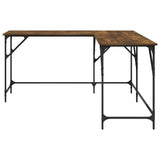 Scrivania Rovere Fumo 149x149x75 cm in Legno truciolato