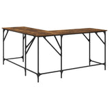 Scrivania Rovere Fumo 149x149x75 cm in Legno truciolato