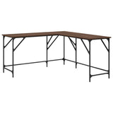 Scrivania Rovere Marrone 149x149x75 cm in Legno truciolato