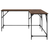 Scrivania Rovere Marrone 149x149x75 cm in Legno truciolato