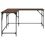 Scrivania Rovere Marrone 149x149x75 cm in Legno truciolato