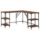Scrivania Rovere Fumo 139x139x75 cm in Legno truciolato