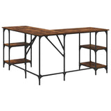 Scrivania Rovere Fumo 139x139x75 cm in Legno truciolato