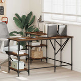 Scrivania Rovere Fumo 139x139x75 cm in Legno truciolato