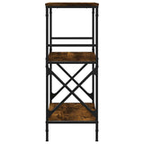 Libreria 3 Ripiani Rovere Fumo 59x35x90,5 cm Legno truciolato