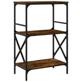 Libreria 3 Ripiani Rovere Fumo 59x35x90,5 cm Legno truciolato