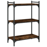 Libreria a 3 Ripiani Rovere Fumo 60x30x86 cm Legno truciolato