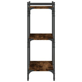 Libreria a 3 Ripiani Rovere Fumo 60x30x86 cm Legno truciolato