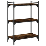 Libreria a 3 Ripiani Rovere Fumo 60x30x86 cm Legno truciolato