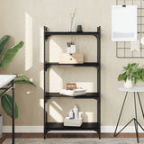 Libreria a 4 Ripiani Nera 60x30x120 cm in Legno truciolato