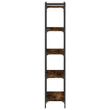 Libreria a 5 Ripiani Rovere Fumo 60x30x154 cm Legno truciolato