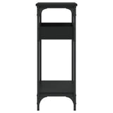 Tavolo Consolle con Ripiano Nero 75x29x75cm Legno truciolato