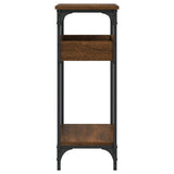 Tavolo Consolle Ripiano Rovere Marrone 75x29x75cm truciolato
