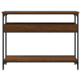 Tavolo Consolle Ripiano Rovere Marrone 100x29x75cm truciolato