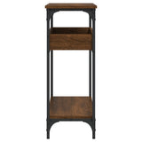 Tavolo Consolle Ripiano Rovere Marrone 100x29x75cm truciolato