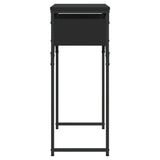 Tavolo Consolle con Ripiano Nero 75x30x75cm Legno truciolato
