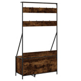 Appendiabiti con Porta Scarpe Rovere Fumo 100x41x184 cm