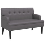 Panca con Schienale Grigia 112x65,5x75 cm in Similpelle