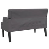 Panca con Schienale Grigia 112x65,5x75 cm in Similpelle